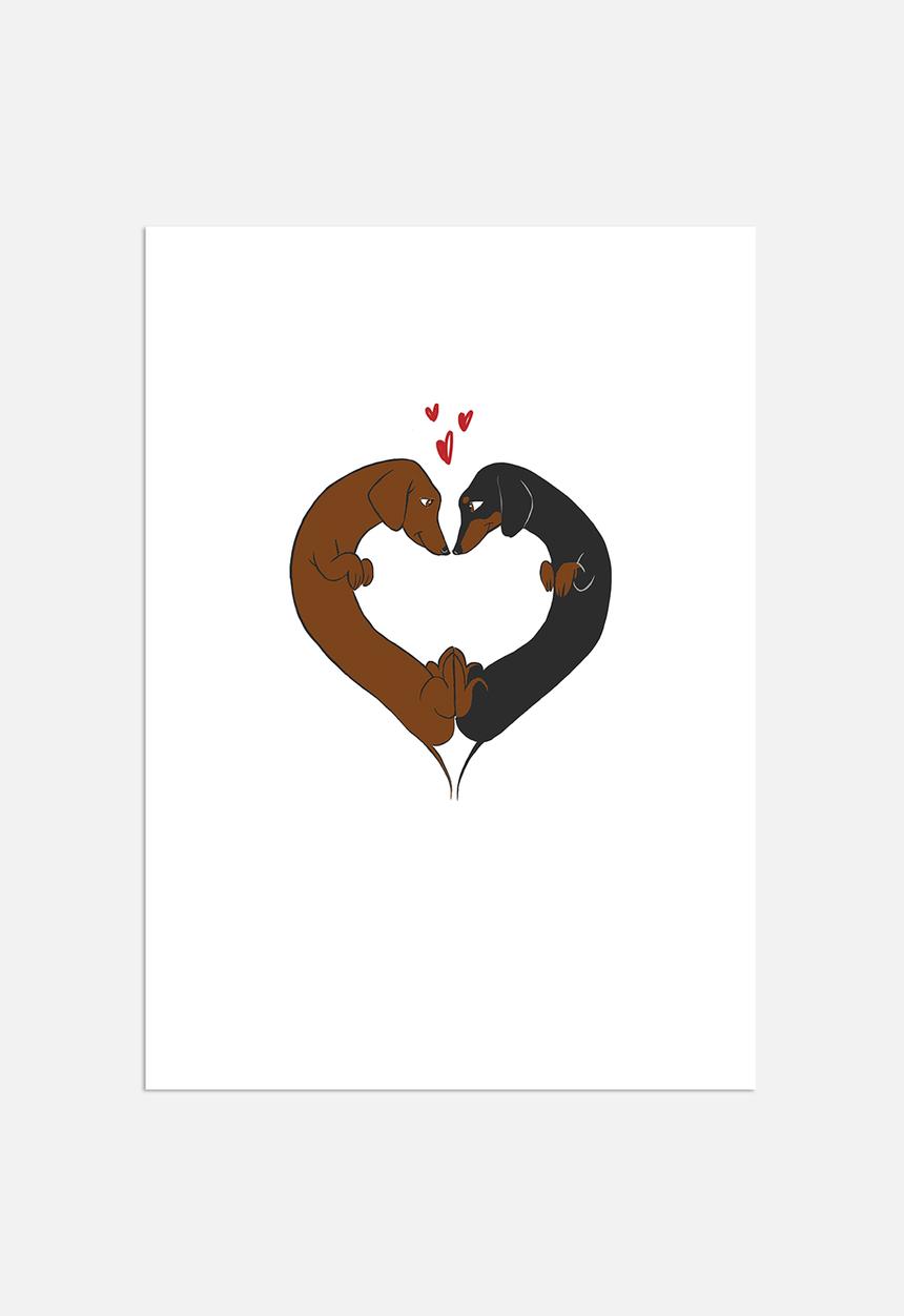 Brian Rubenacker - Dachshund Heart Card