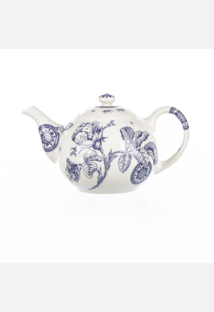 Tabletop Ceramics - Floral 6 Cuppa Teapot – Royal Blue