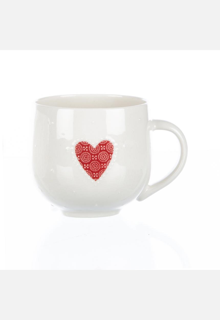 Tabletop Ceramics - Batik Floral & Dark Heart Fatties Set – Red