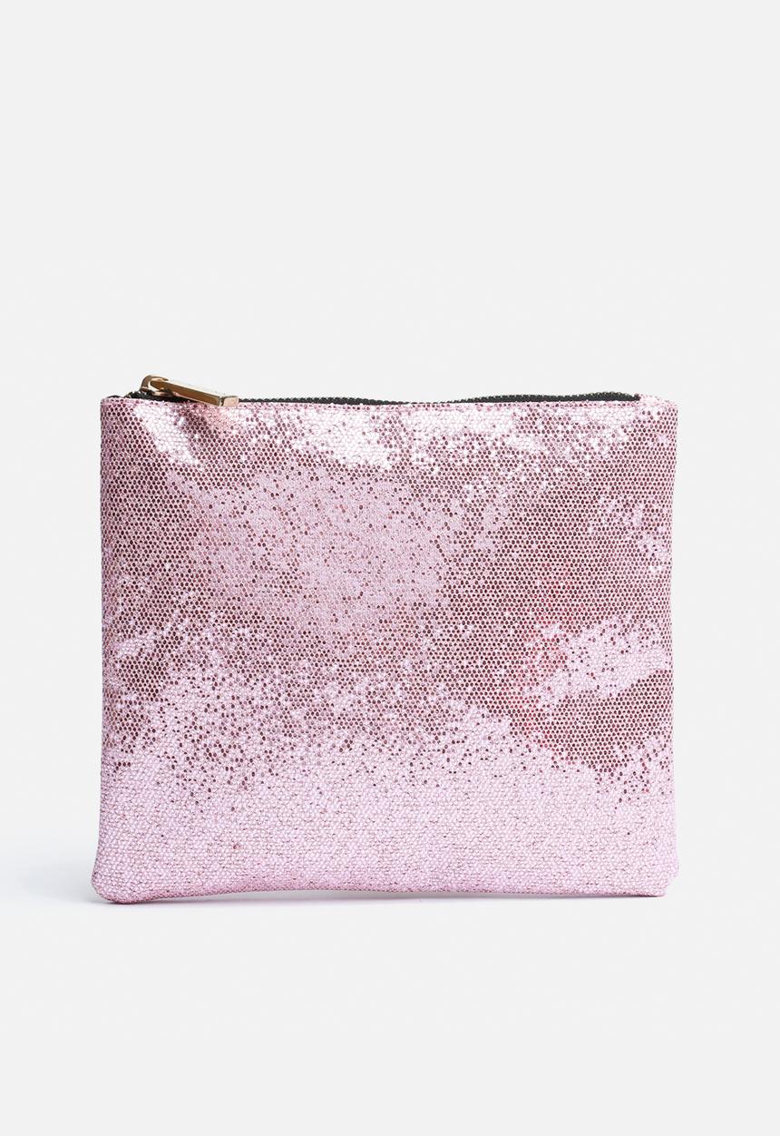 Skinnydip - Rose Glitter Clutch