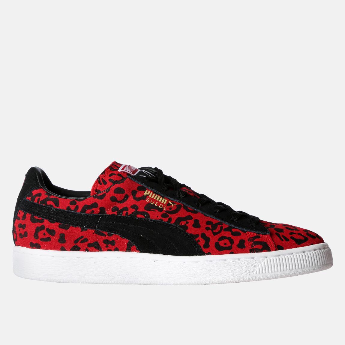 black red puma suede