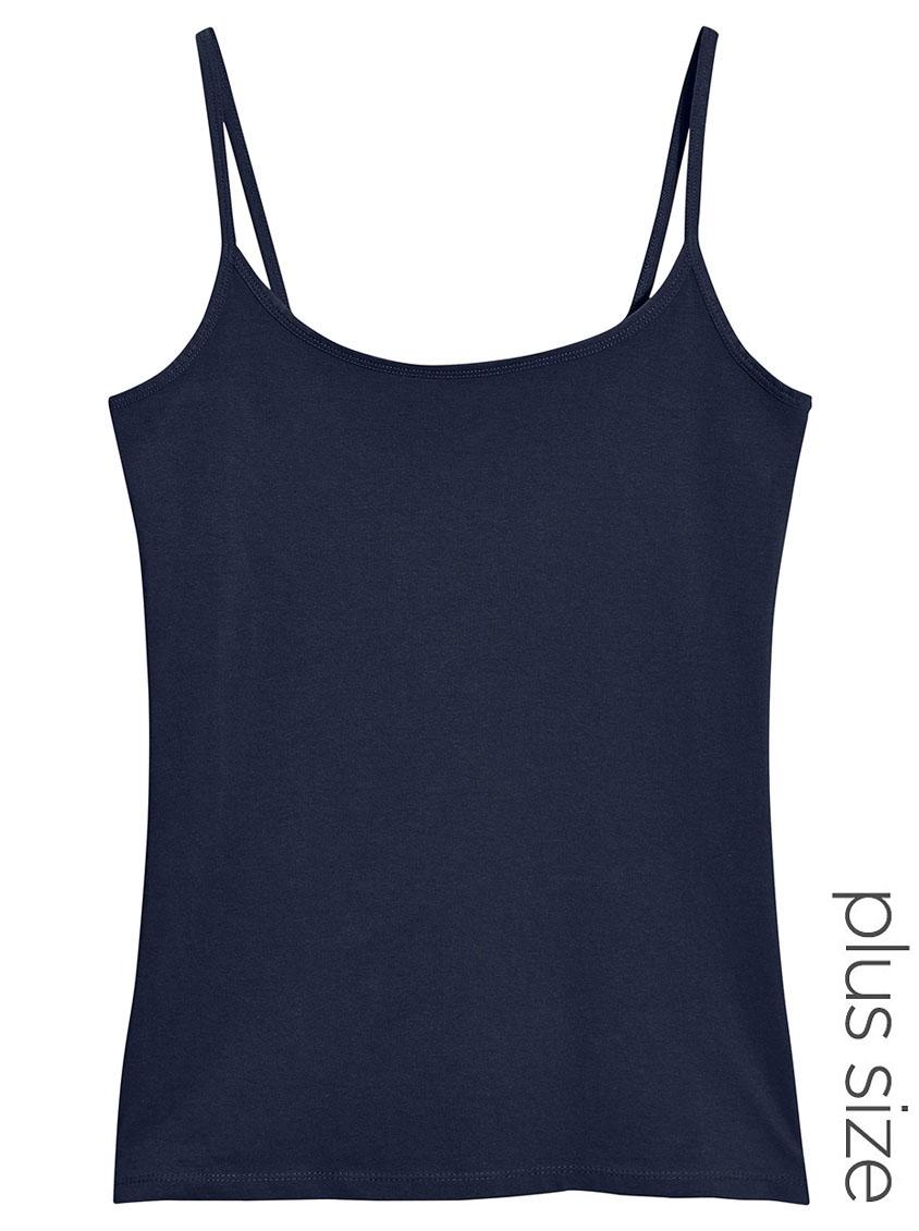 navy strap top