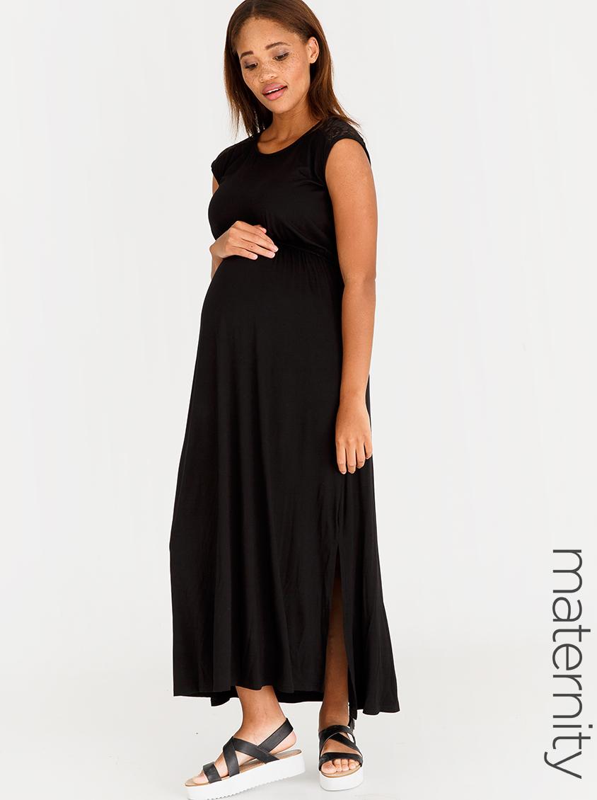 black lace maternity