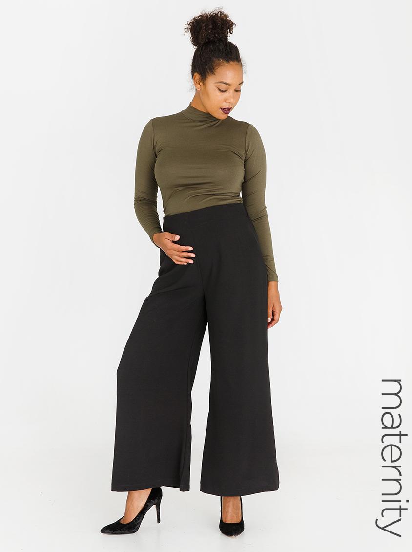 The Palazzo Jersey Pull On Pant - Black